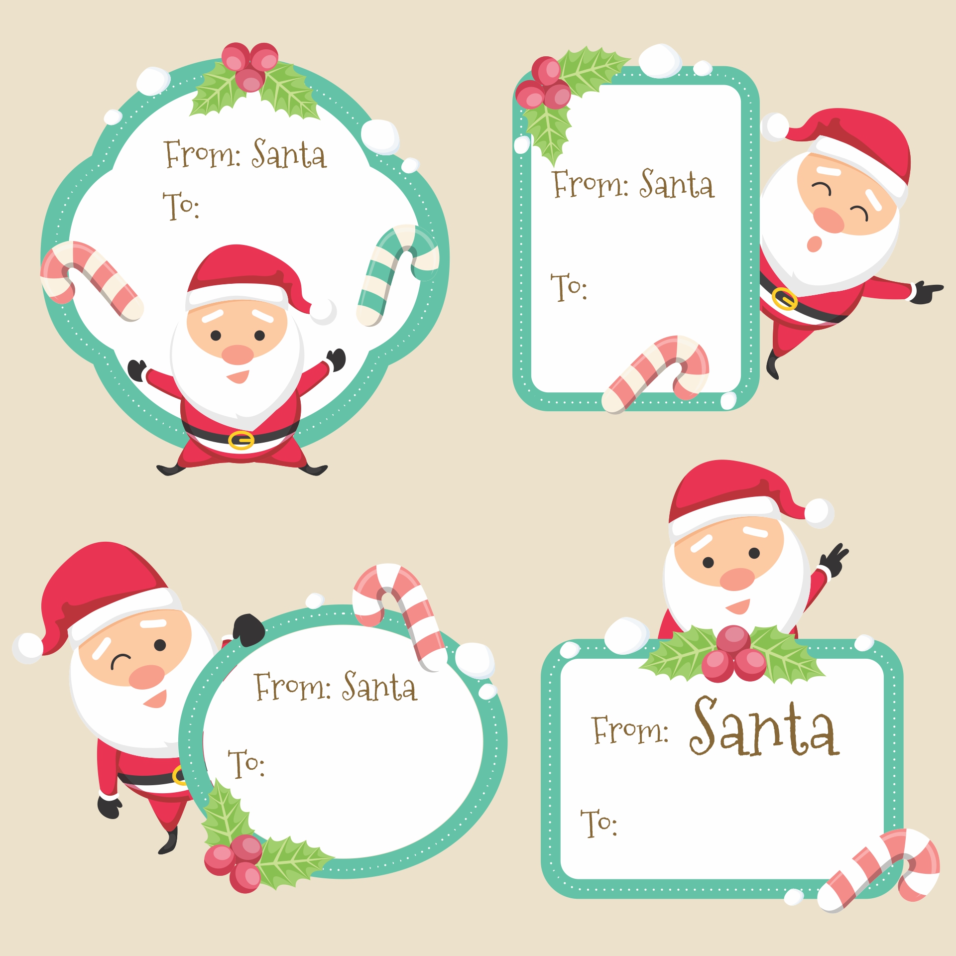 Secret Santa Tags Printable