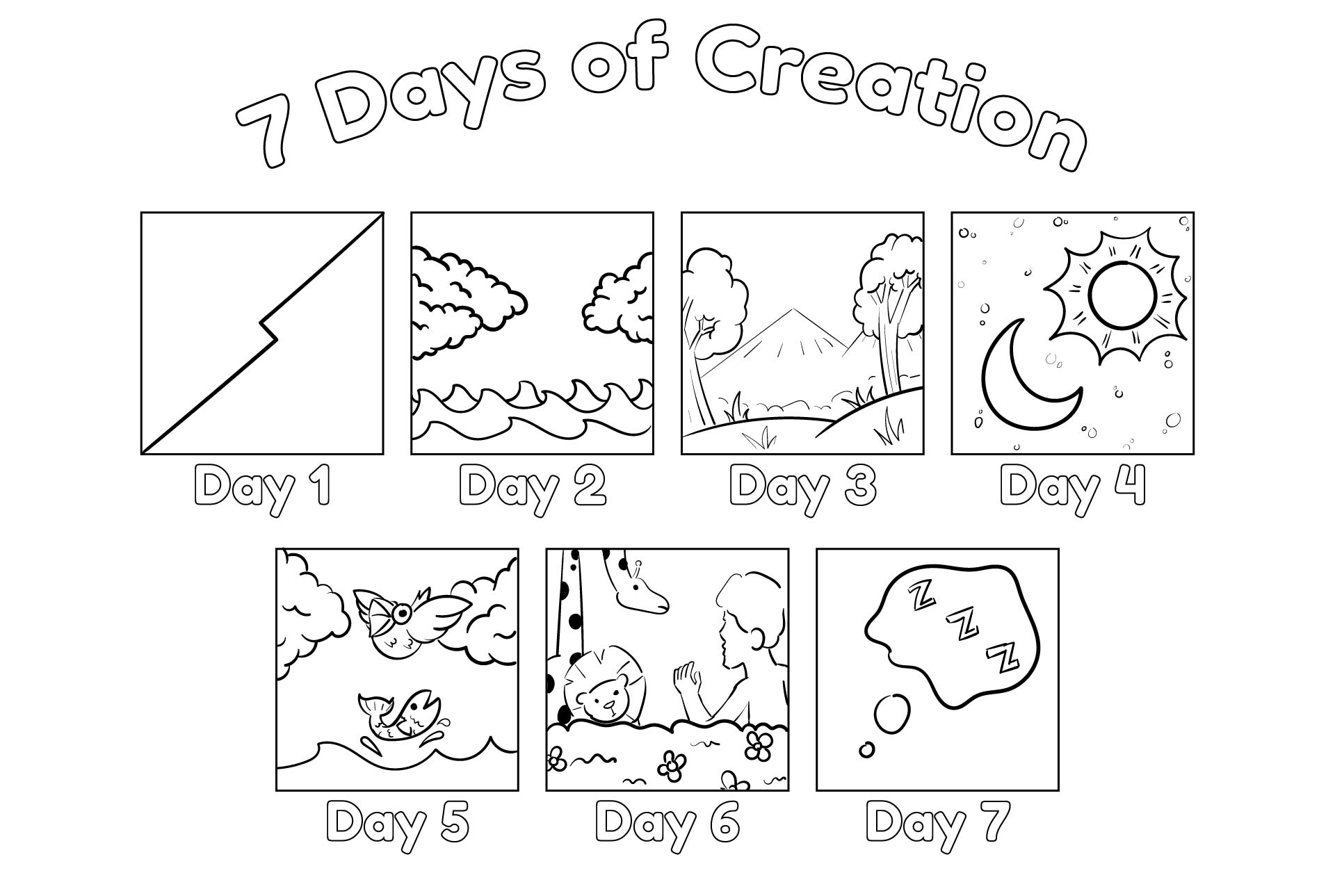 5 Best Images of Printable Creation Bible Activity Worksheets