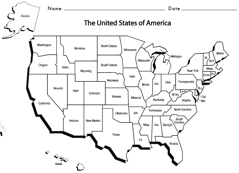 6 Best Images of Free Printable State Worksheets - 50 States Worksheets