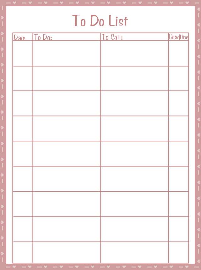 Get Started with a Printable Blank To-Do List