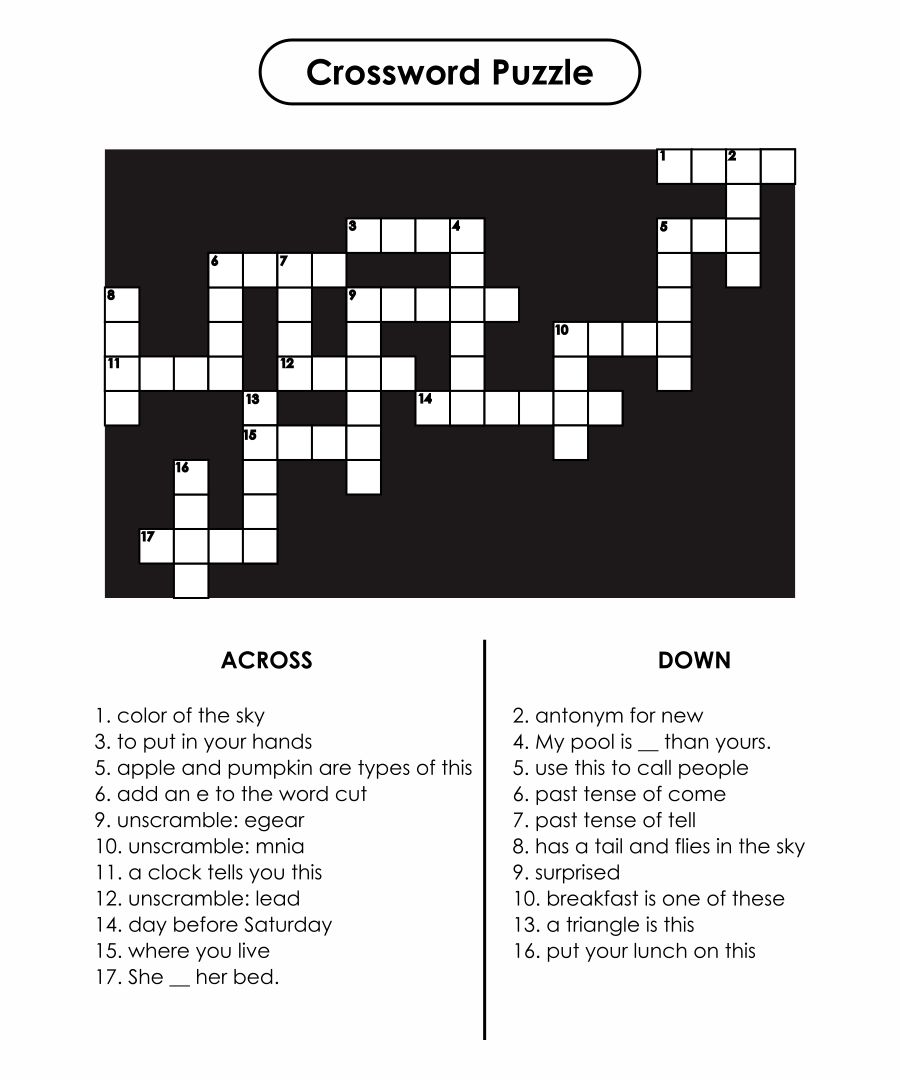 free clip art crossword puzzle - photo #17