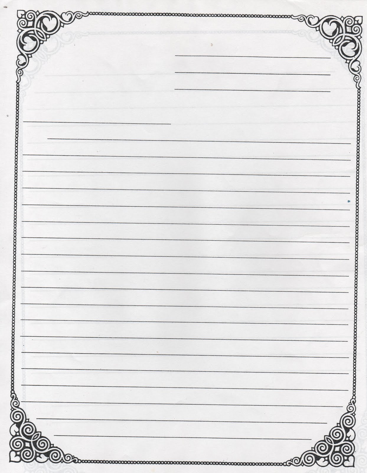 Letter Writing Paper Template from www.printablee.com