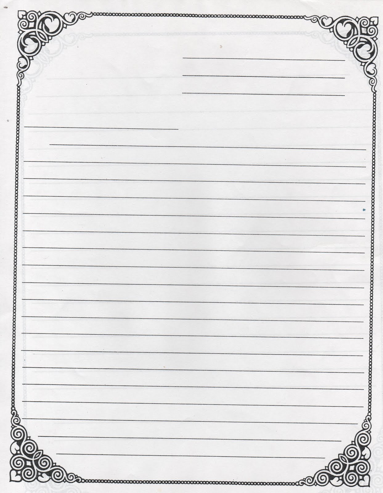 Letter Writing Paper Printable Letter Writing Paper Printable
