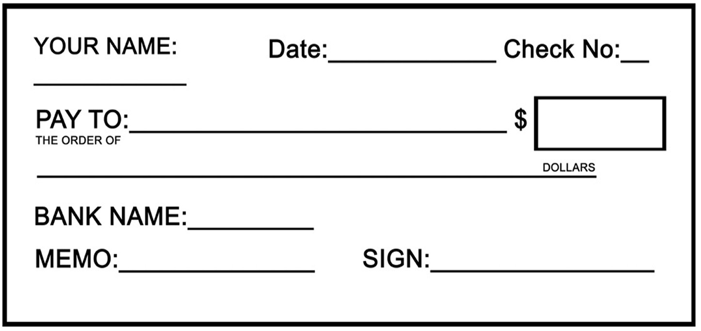 Printable Checks For Classroom