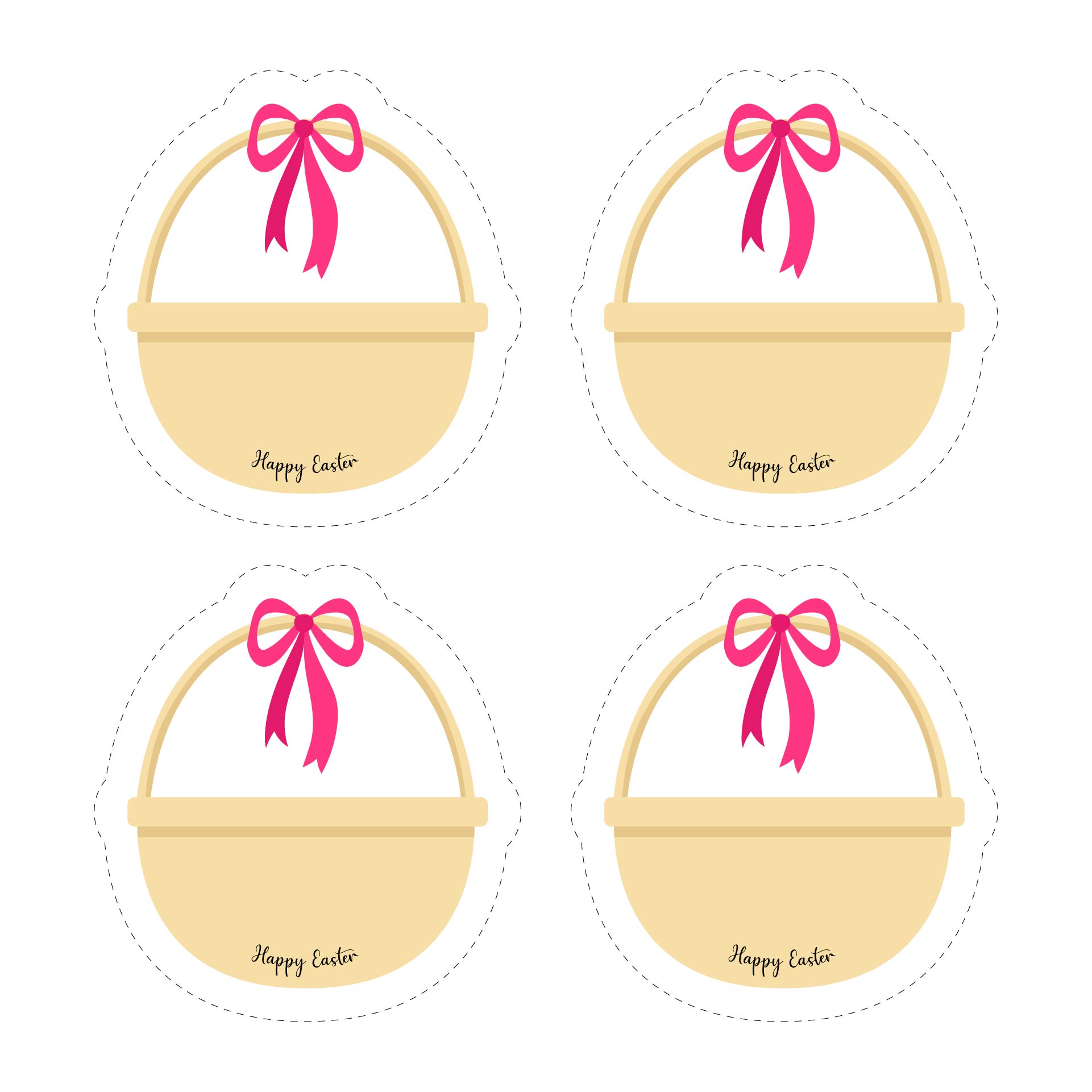 7 Best Images Of Easter Basket Tags Printable Free Printable Easter