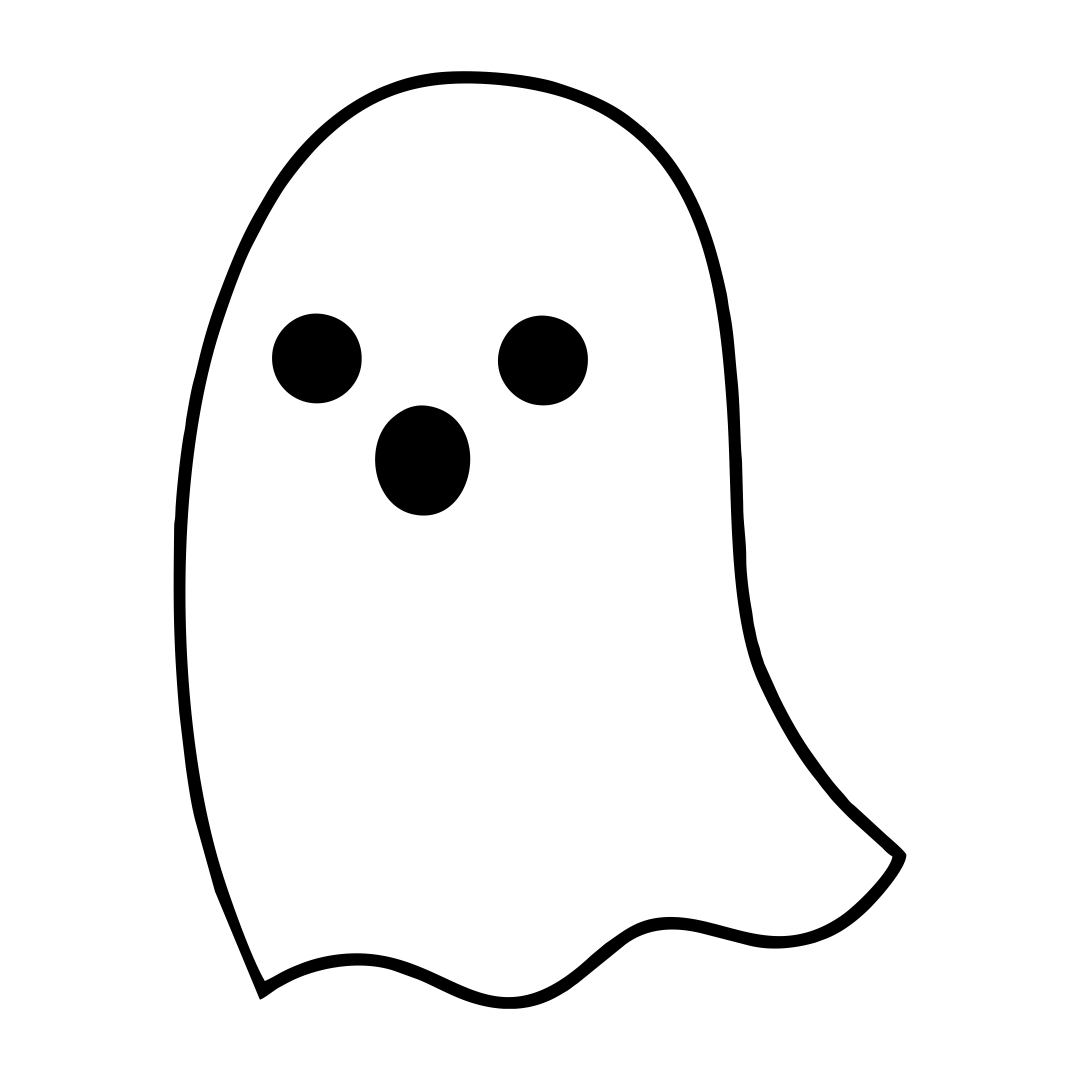 4 Best Images Of Halloween Printable Ghost Template Halloween Ghost Cut Outs Printable