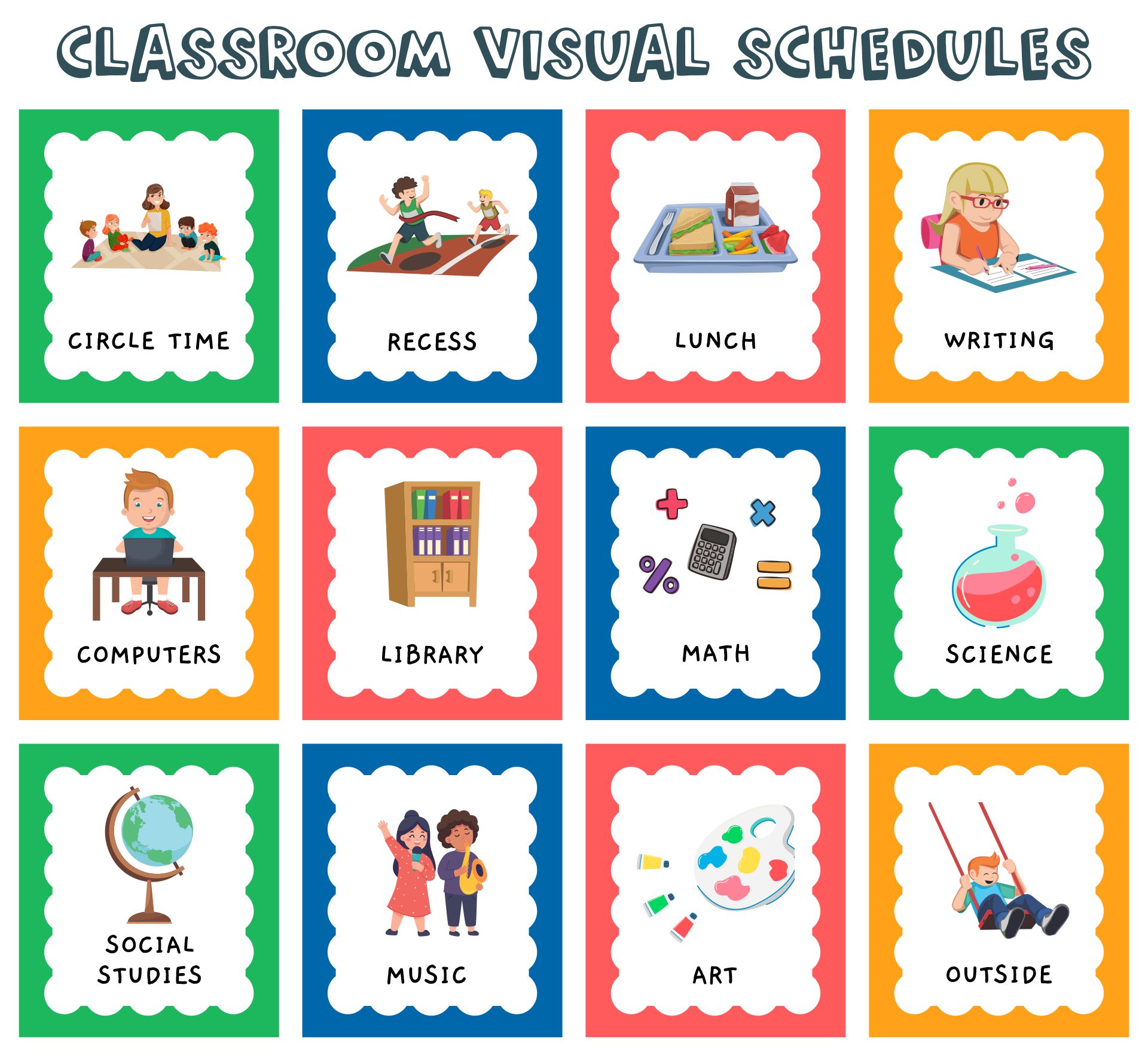 5 Best Images Of Visual Classroom Schedule Printables Printable 