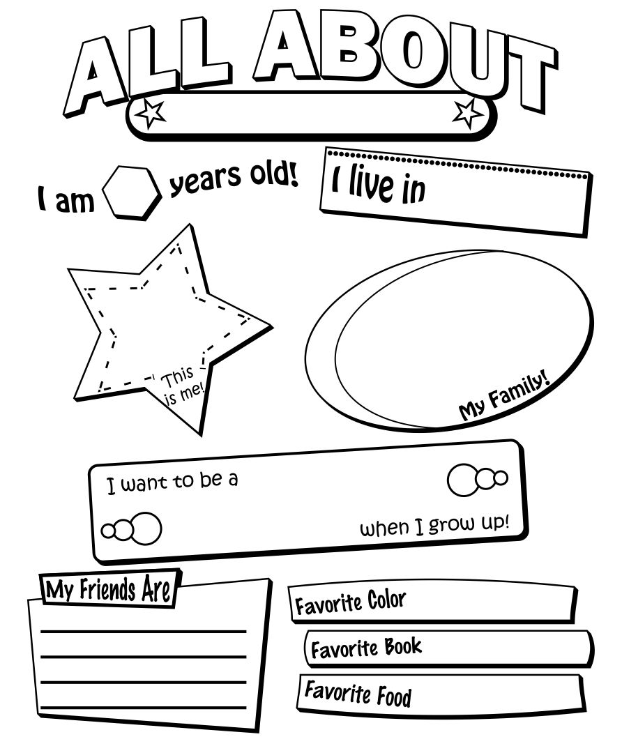 6 Best Images of Free Printable All About Me Form For High School