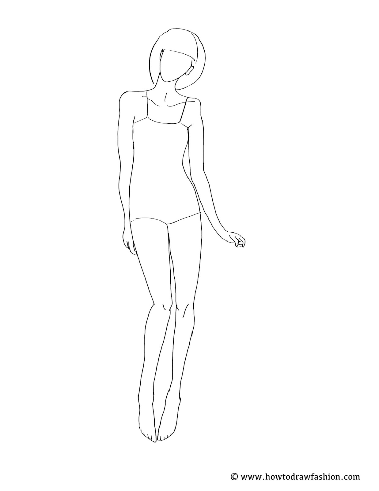 8 Best Images Of Printable Clothing Design Templates Fashion Sketch Body Template Printable