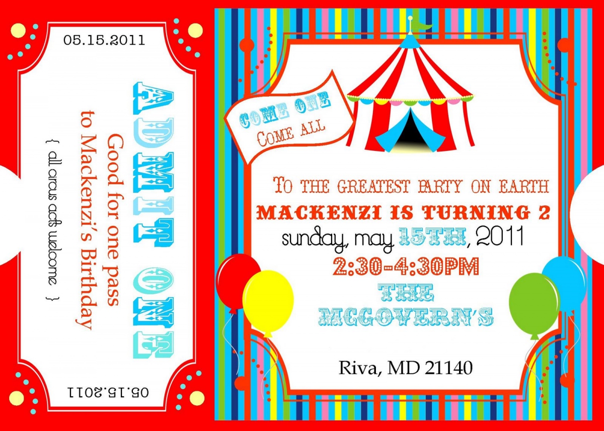 Free Printable Carnival Invitation Template