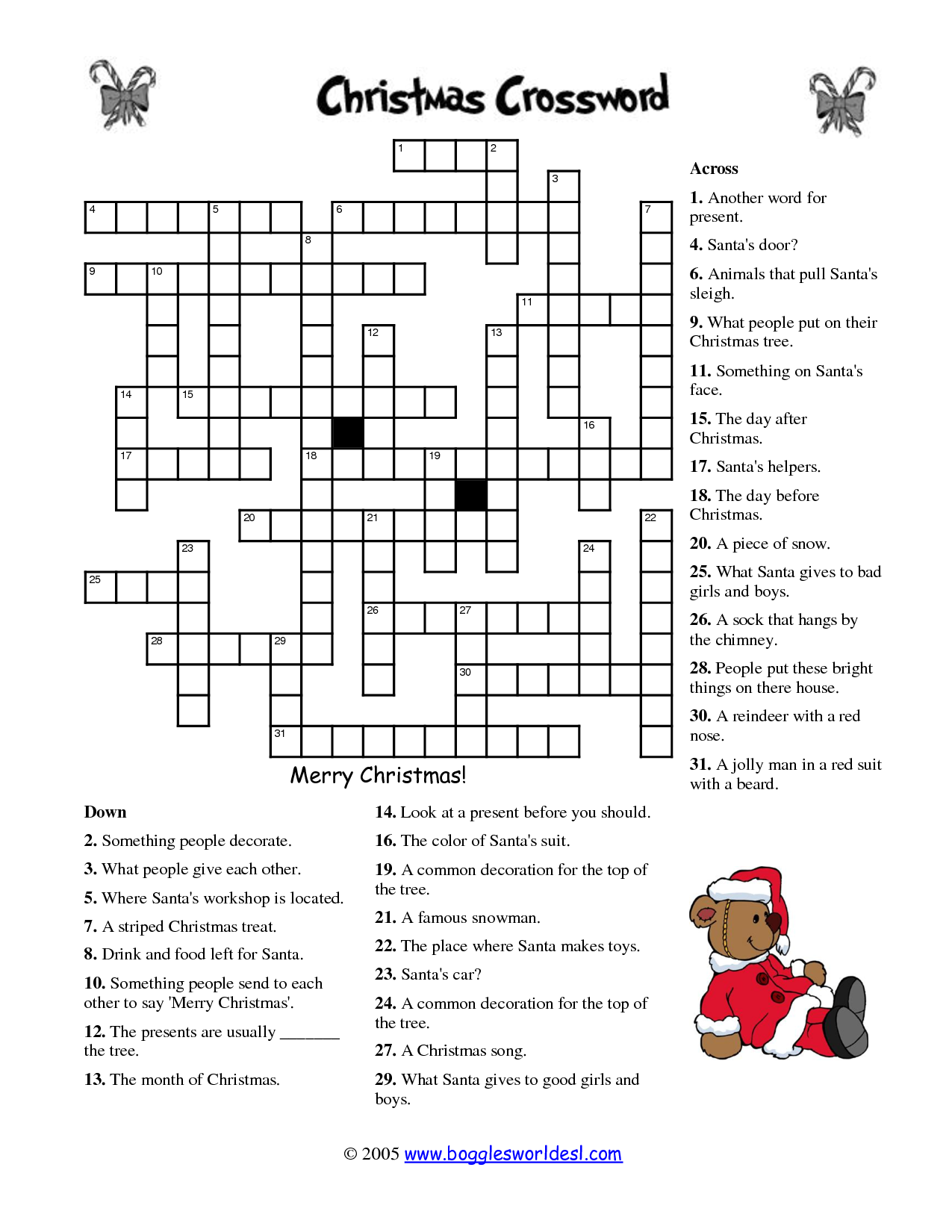 Christmas Puzzles Printable For Kids Christmas Puzzles Printable For Kids