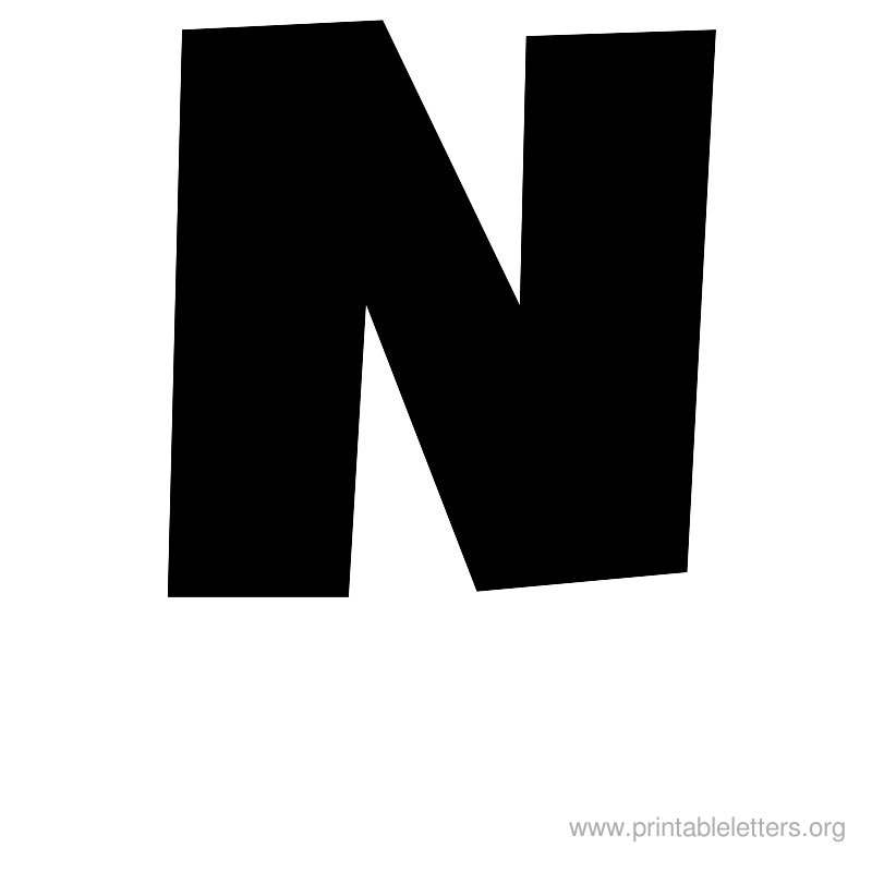 5 Best Images Of Free Printable Alphabet Templates Letter N Large