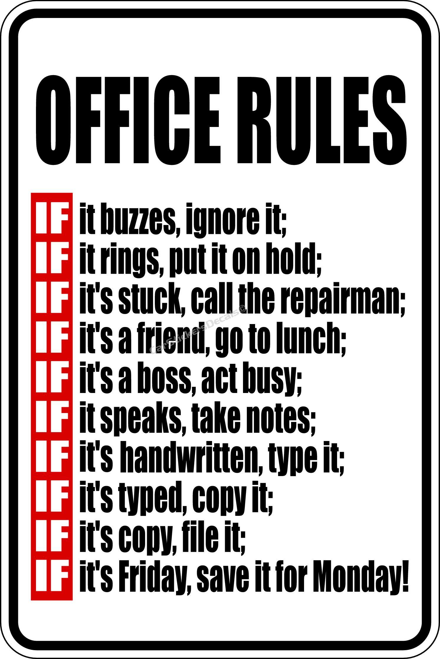 Free Printable Signs For Office