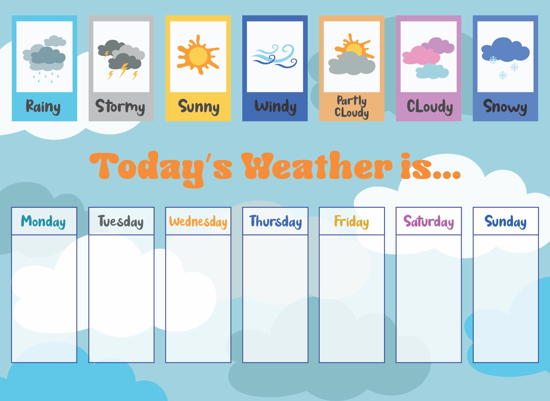 Weather Chart Preschool Free Printables