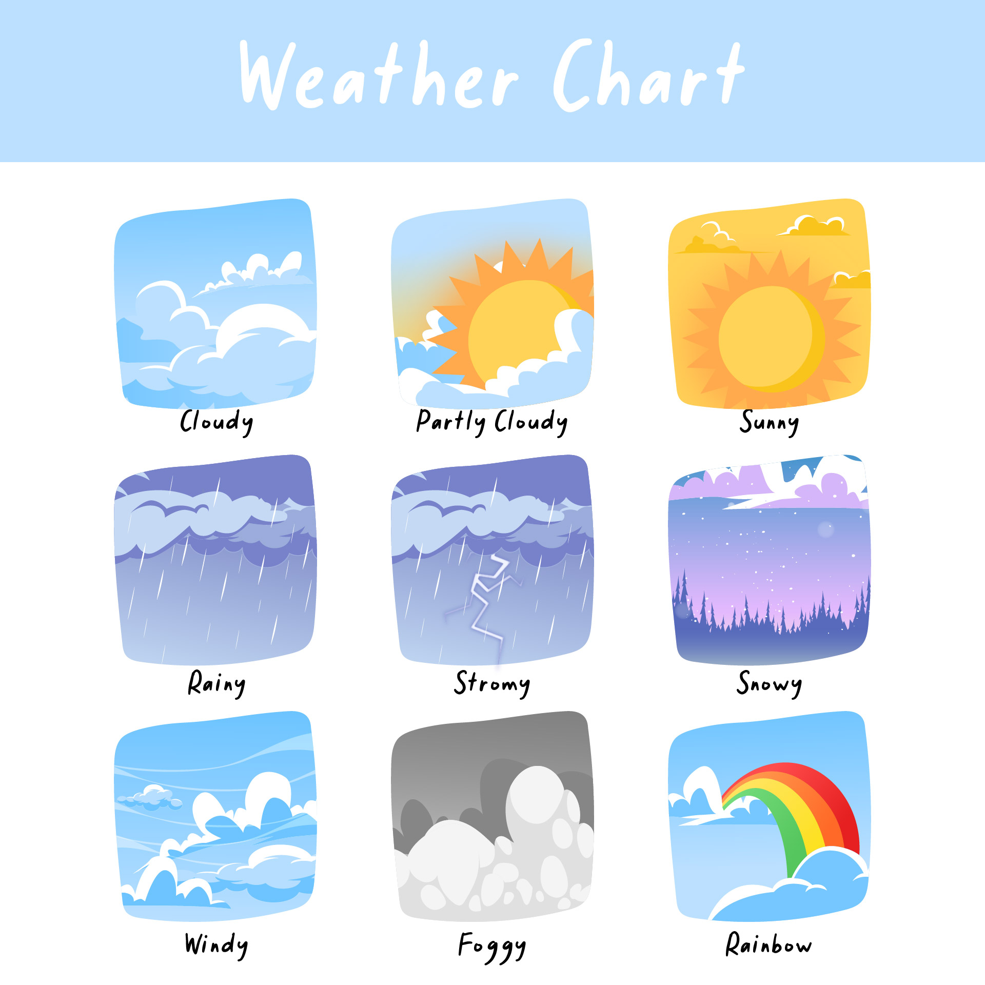 7 Best Images Of Printable Weather Chart For Kindergarten 