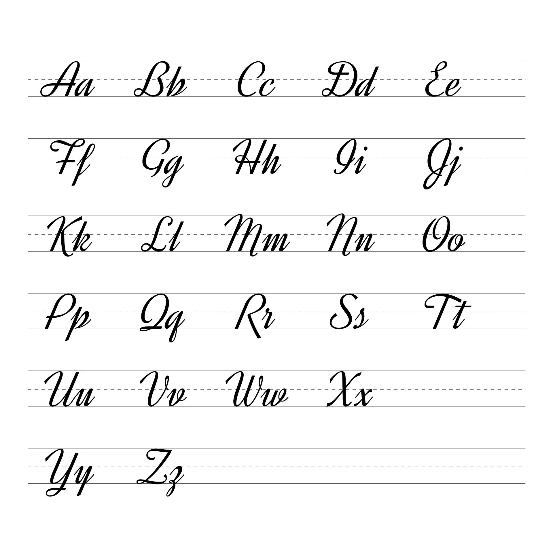 How to write the cursive alphabet lowercase How to write the cursive alphabet lowercase image