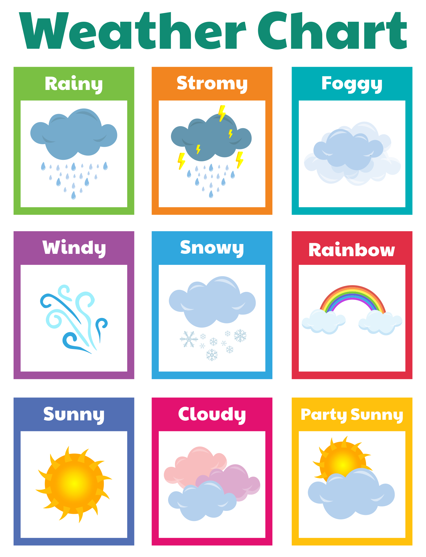 Free Printable Weather Symbols