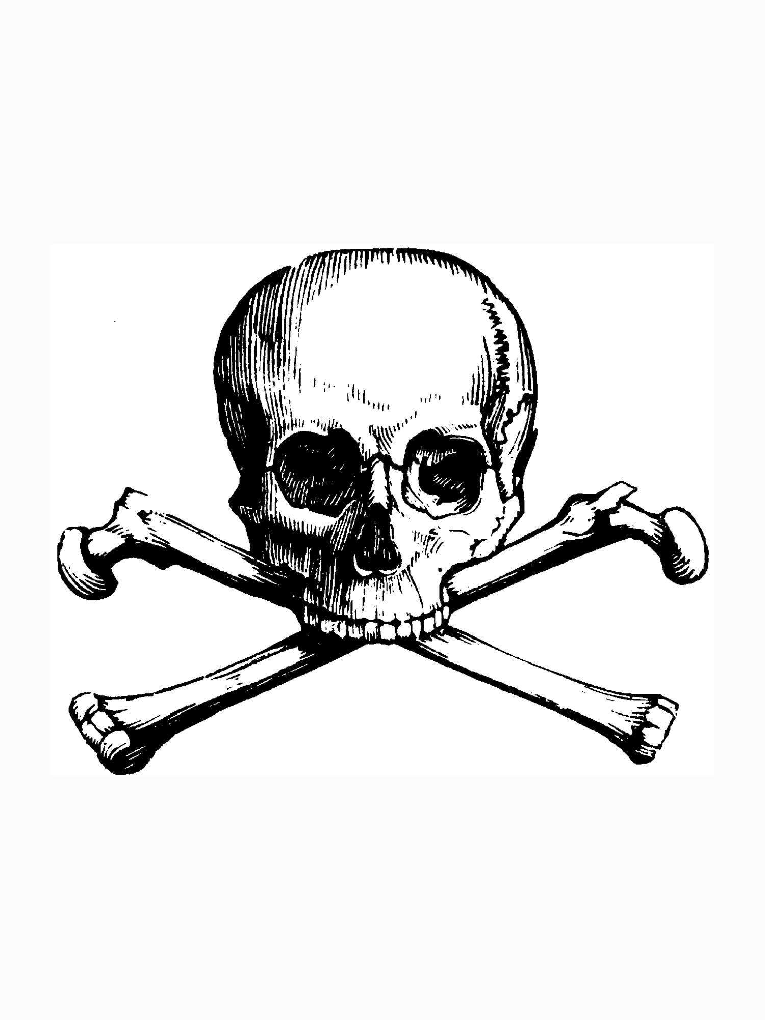 skull and bones coloring pages - photo #15