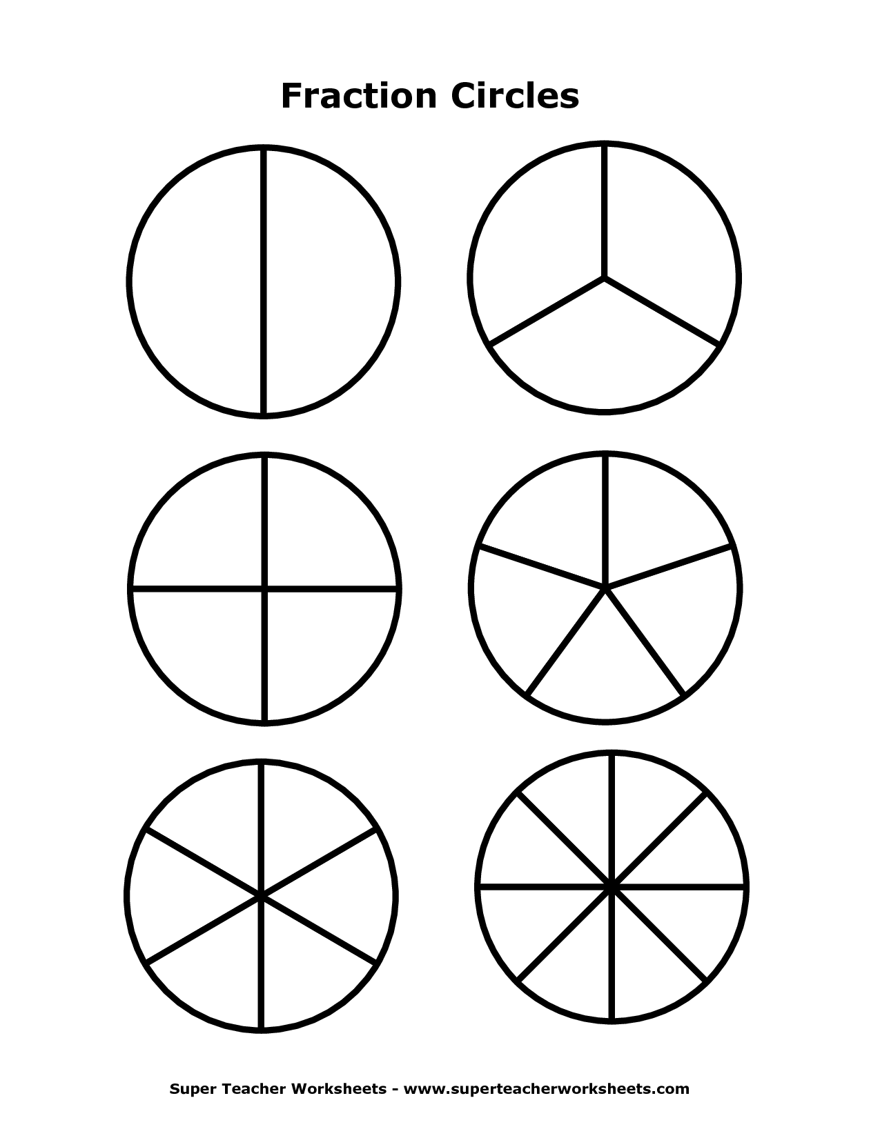 Fractions Super Teacher Worksheets - 6 best images of fraction template
