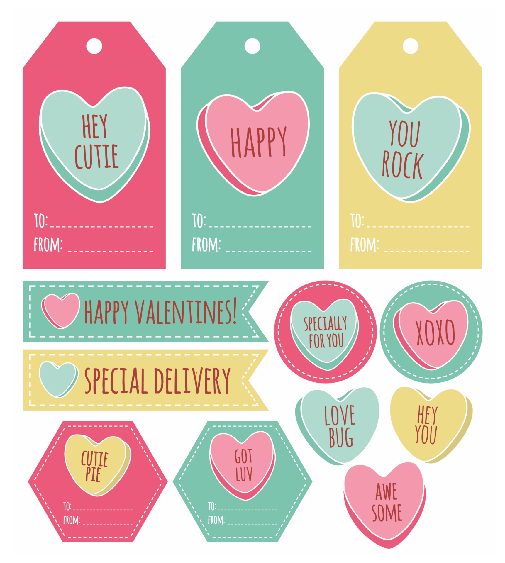 4 Best Images of Free Printable Gift Tags Valentine's Day Free