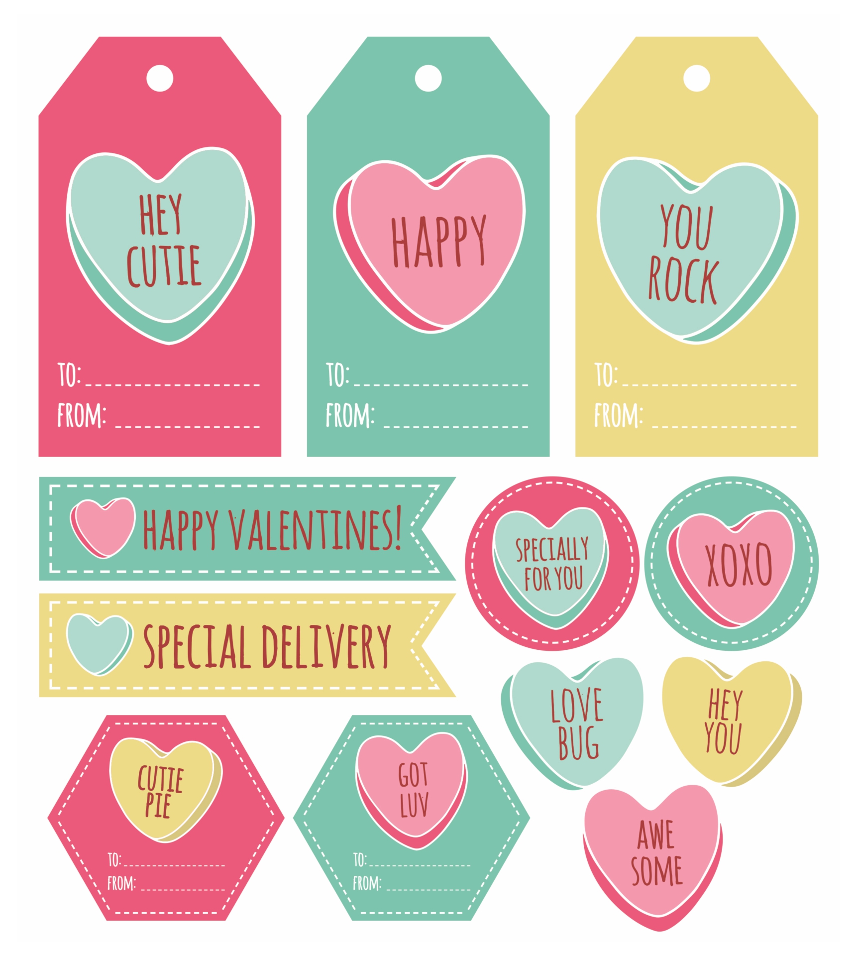Printable Valentine Gift Tags Printable Word Searches