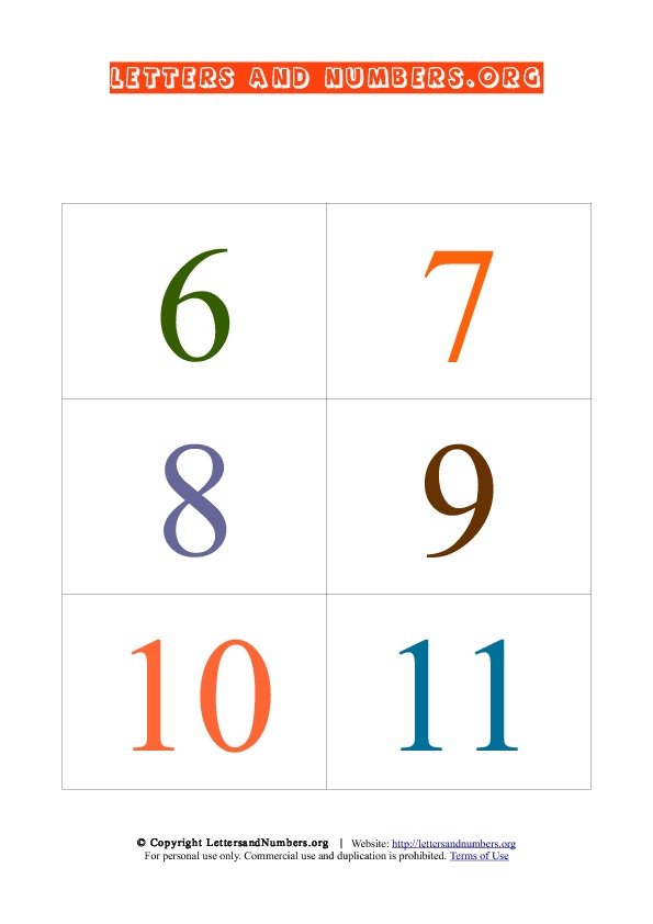 6 Best Images of Printable Number Cards 0 20 Free Printable Numbers 1