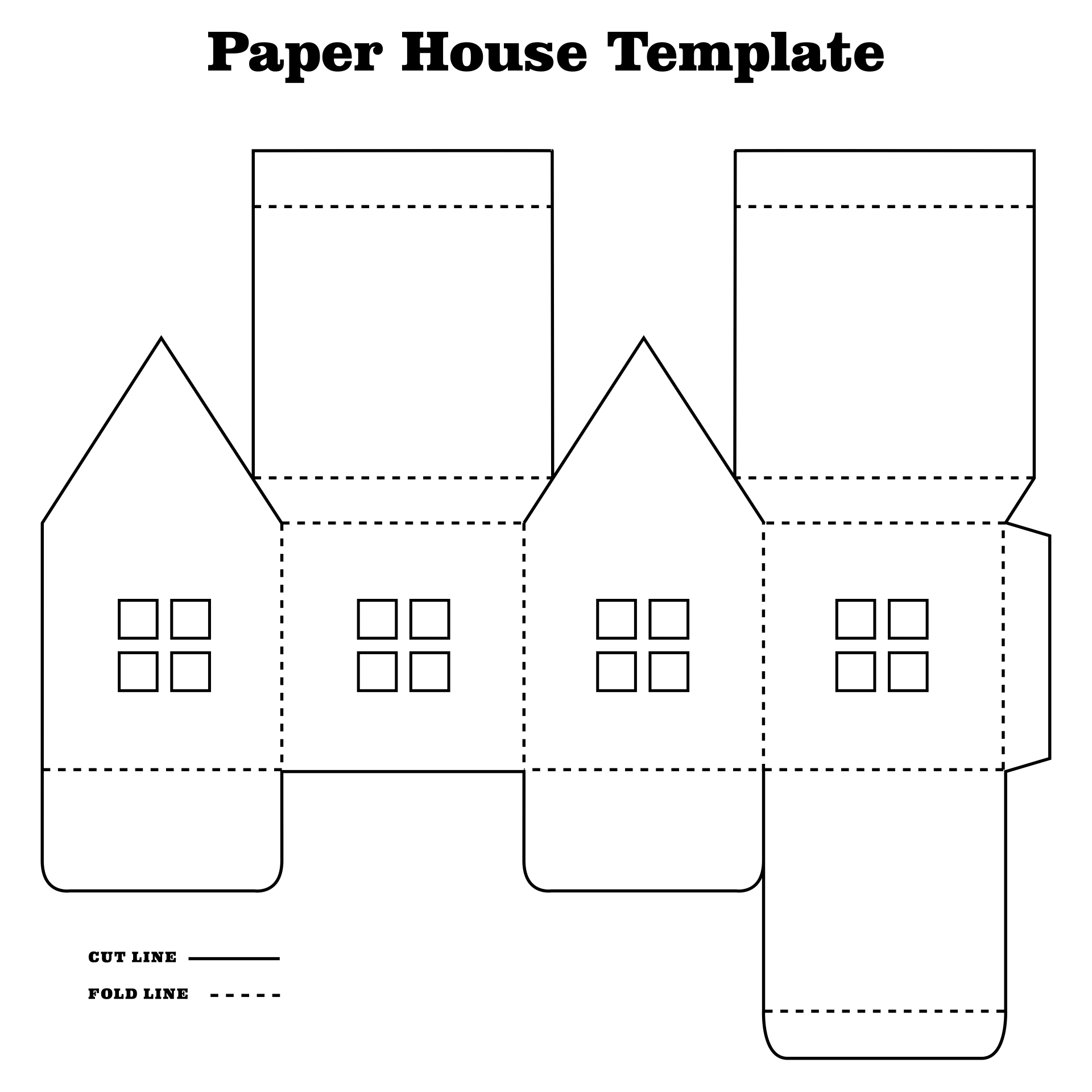 Free Printable Paper House Template Printable Templates