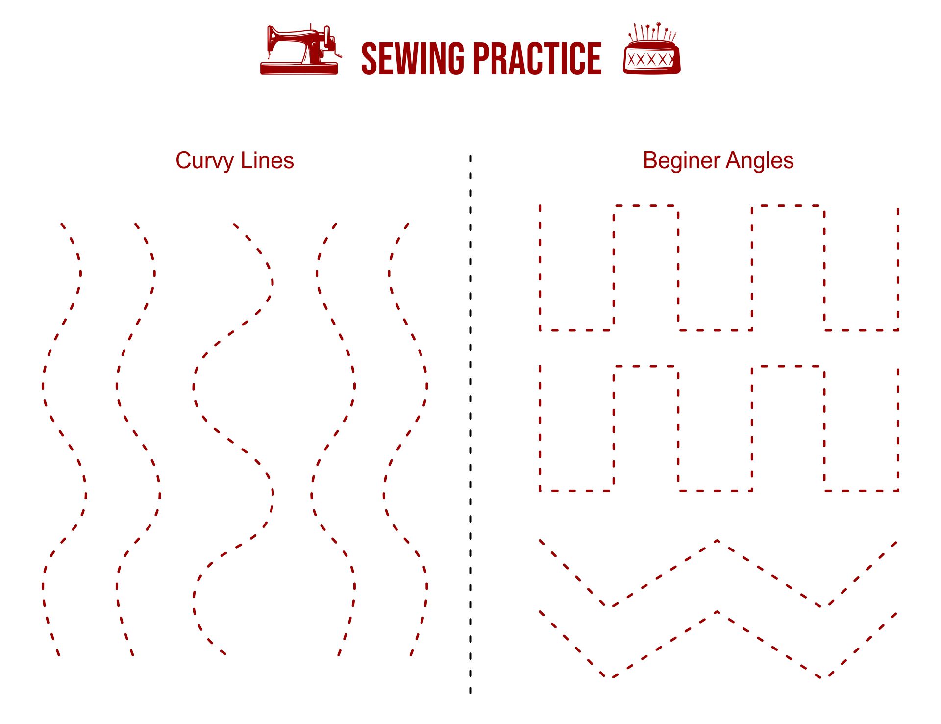 8 Best Images of Printable Sewing Practice Worksheets Printable