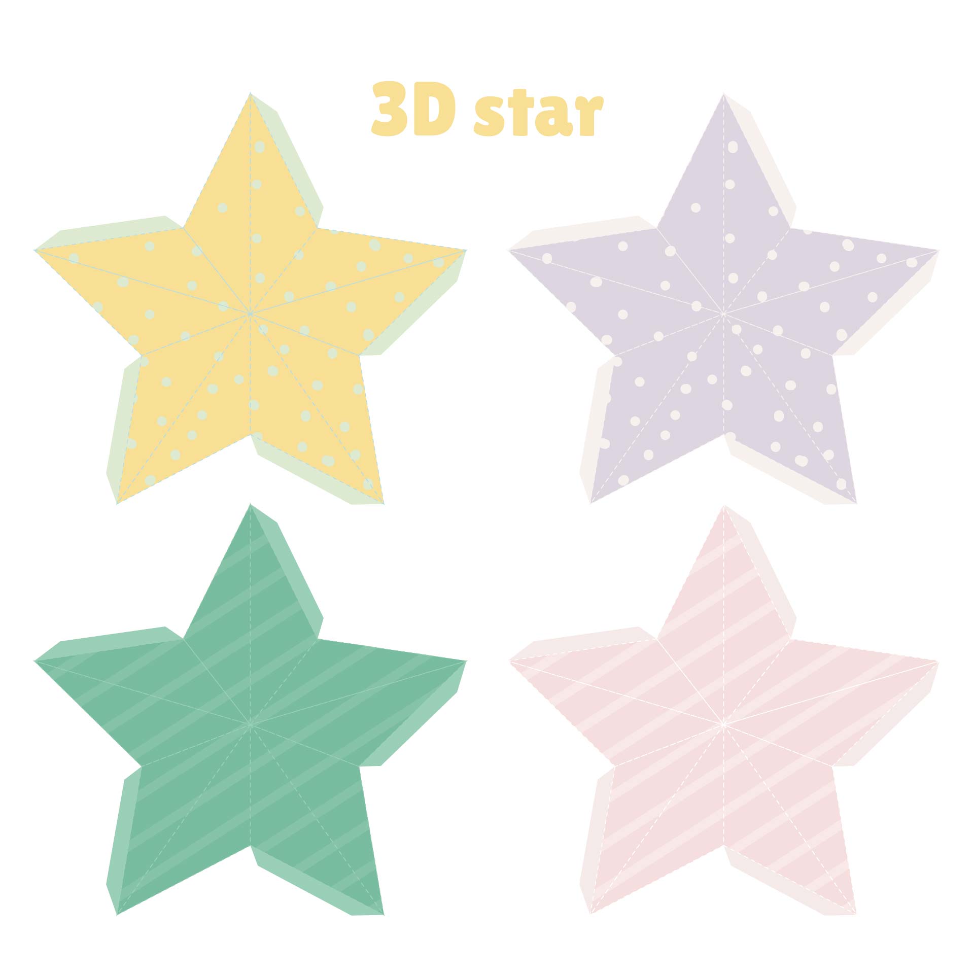 5 Best Images of 3D Star Printable Template 3D Christmas Star