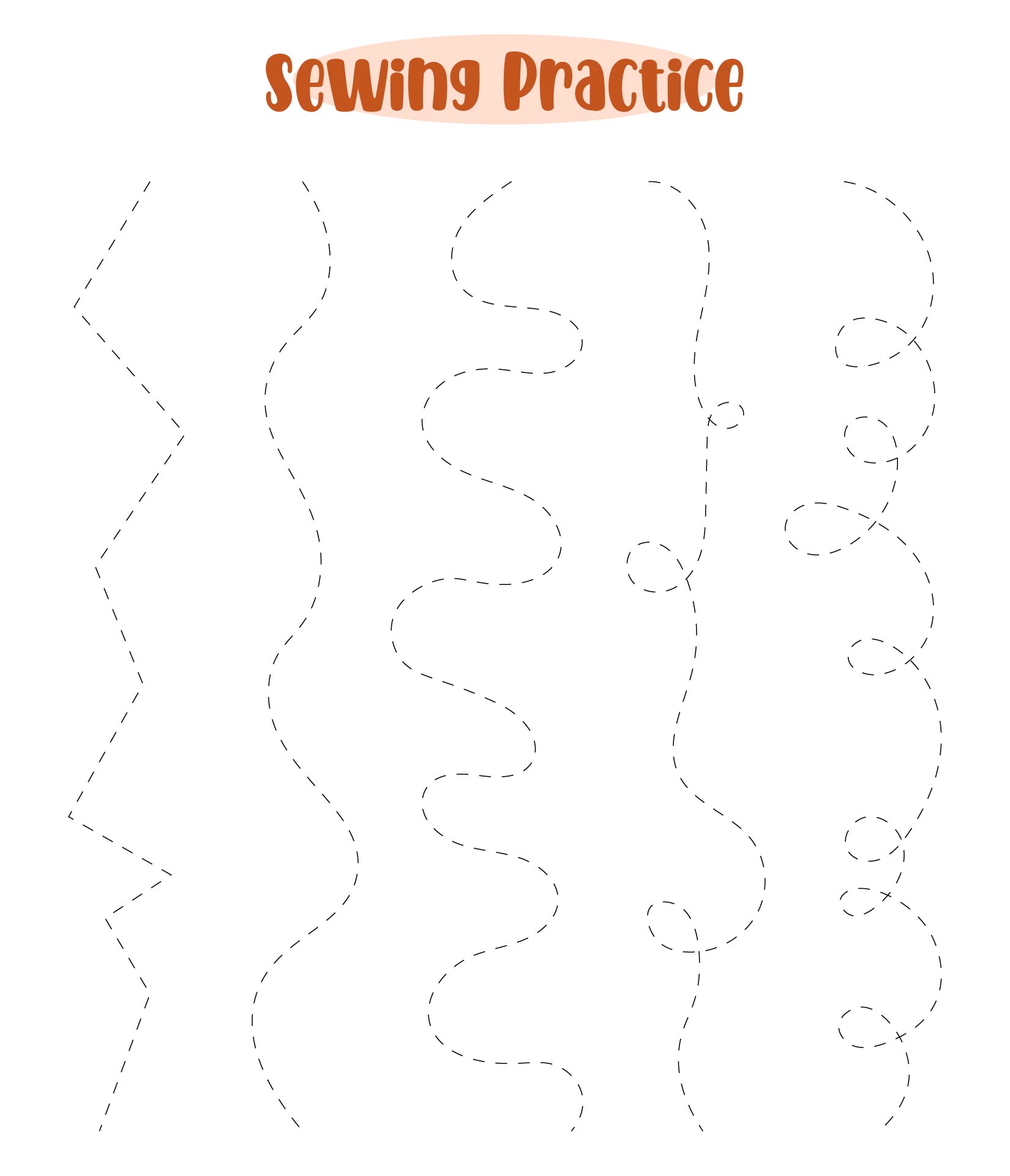 Printable Sewing Machine Practice Sheets Printable Word Searches