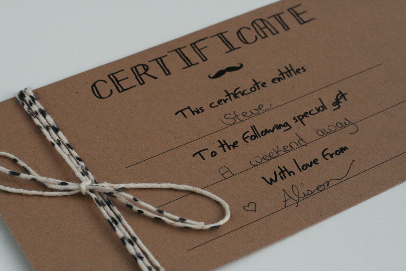 Free Diy Gift Certificate Printable