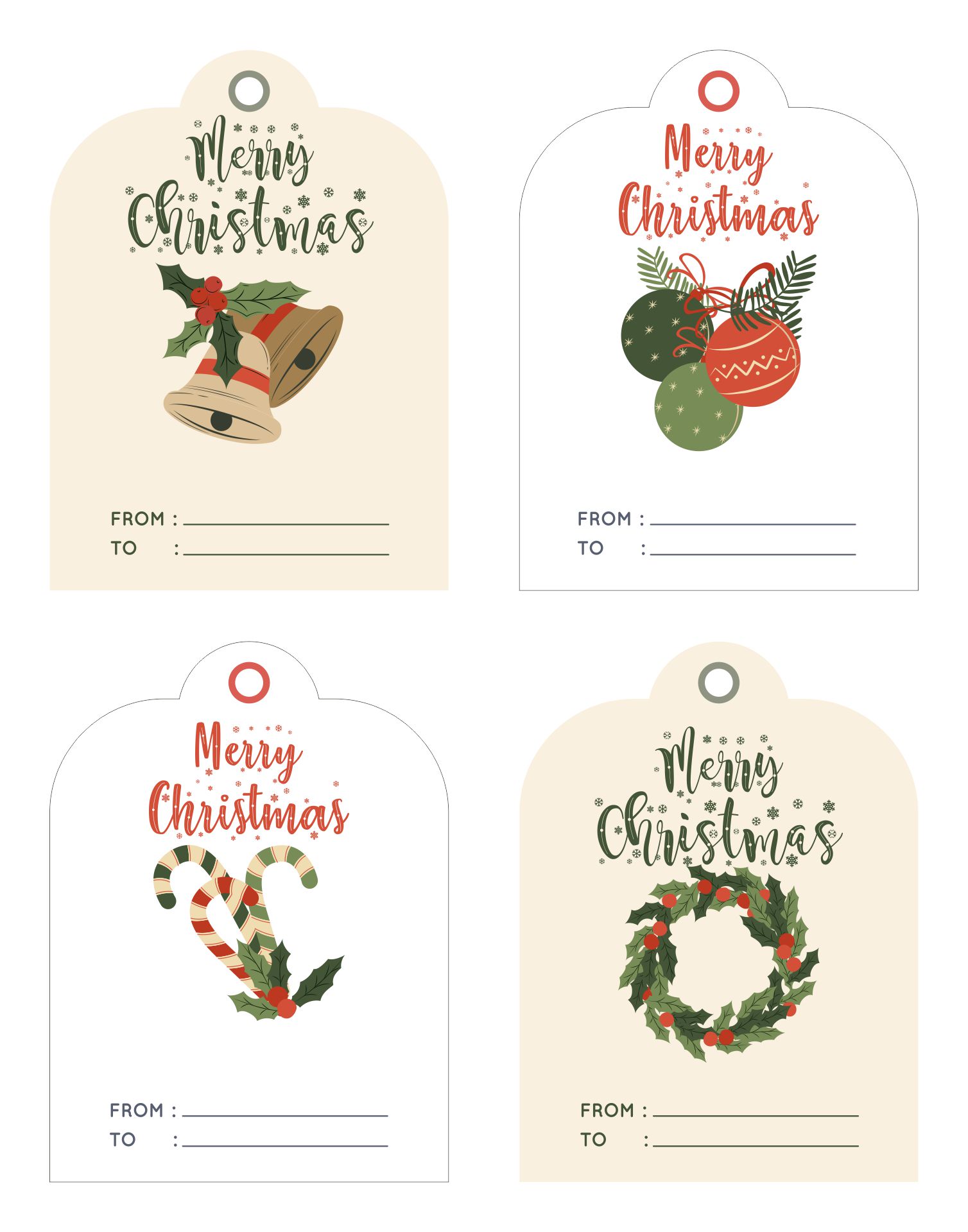 Christmas Gift Tag Template Free Download
