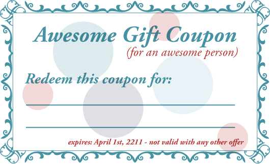 Free printable iou birthday coupons