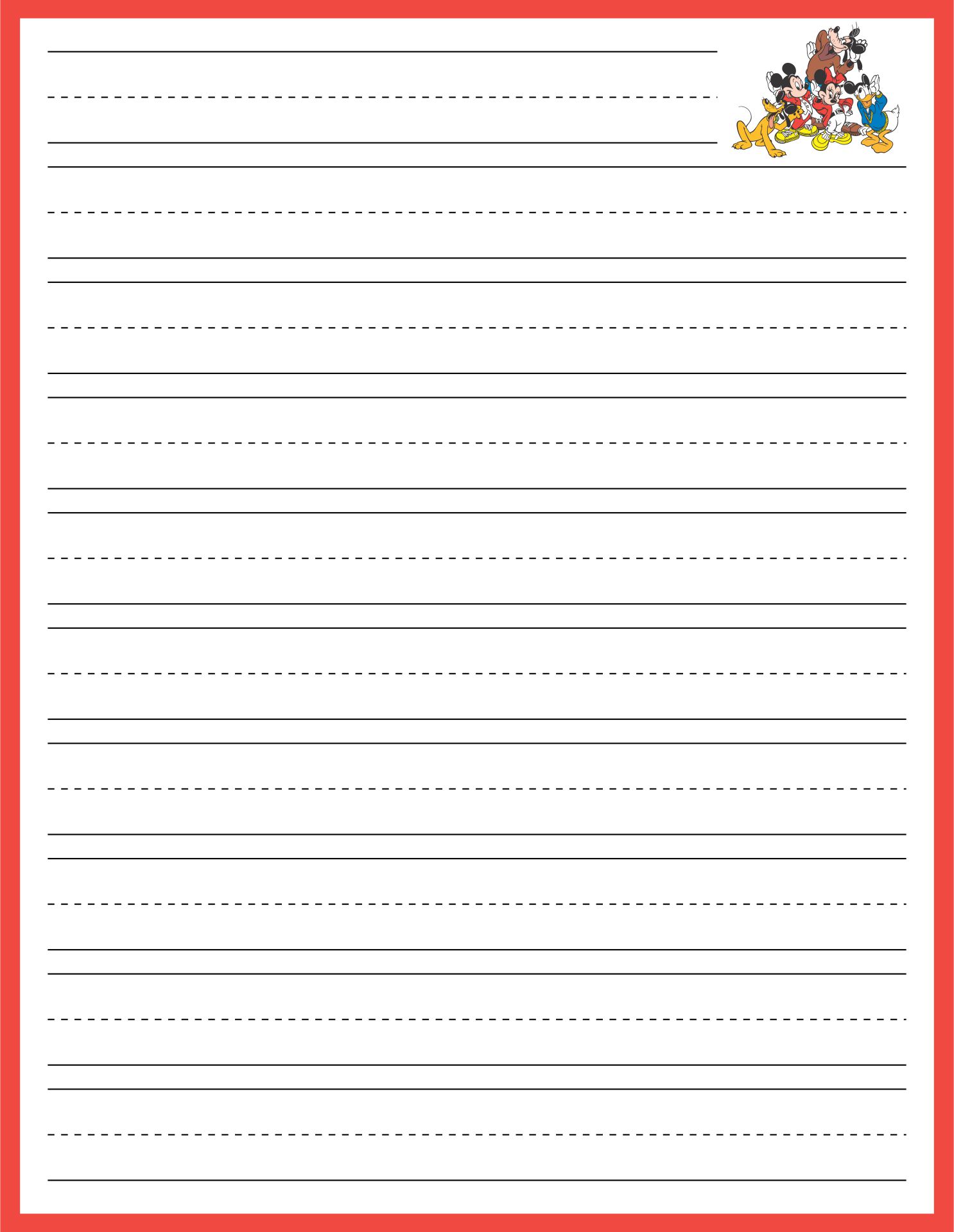 Free Lined Paper With Border 5 Best Images Of Spring Writing Paper