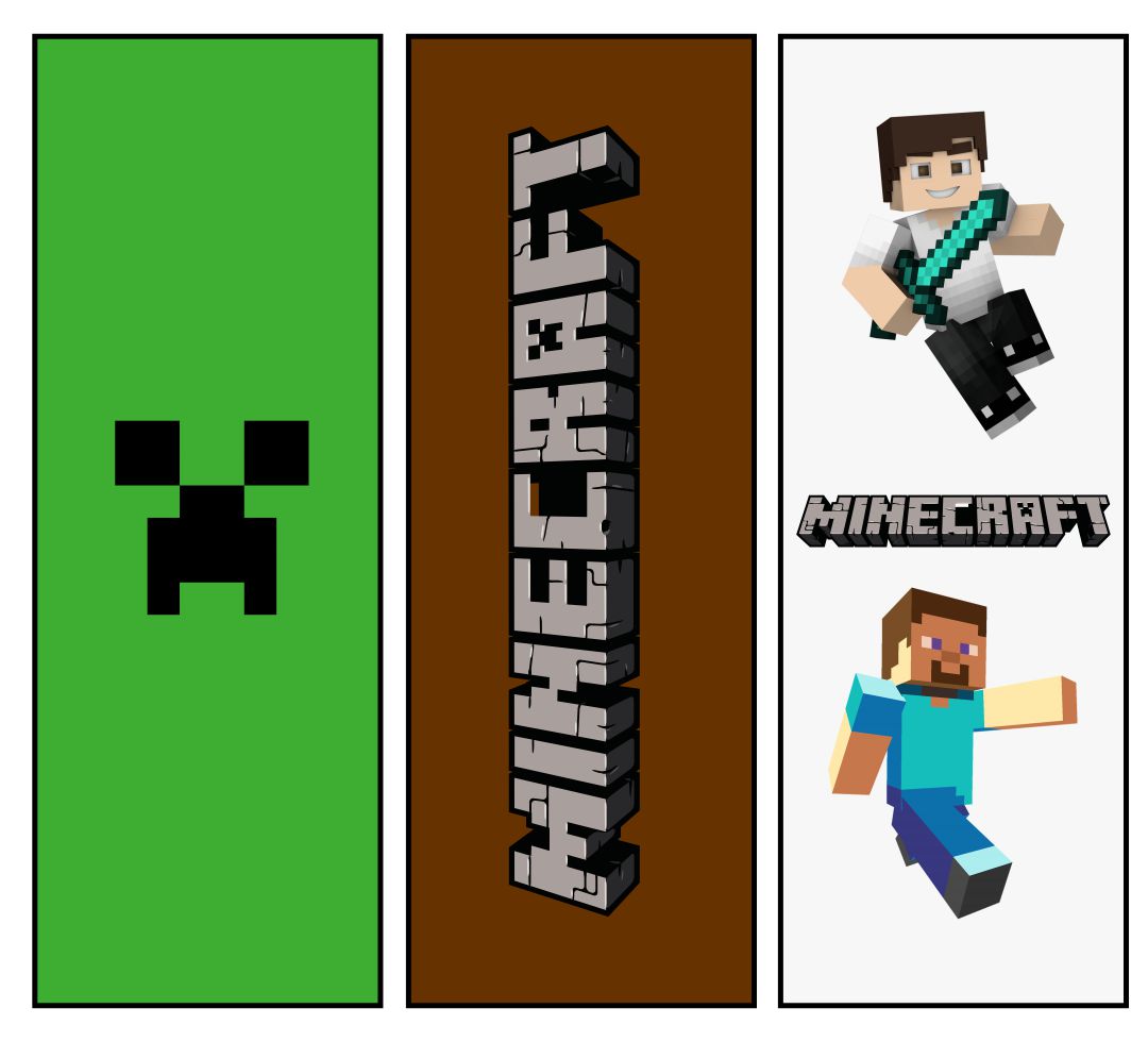 7 Best Images Of Free Printable Minecraft Creeper Bookmark Free