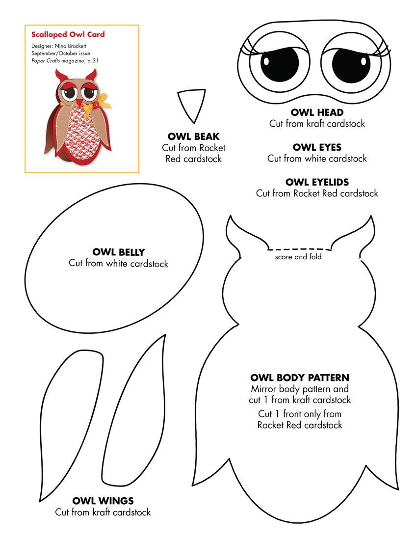 7 Best Images of Free Printable Owl Crafts Templates Printable Owl
