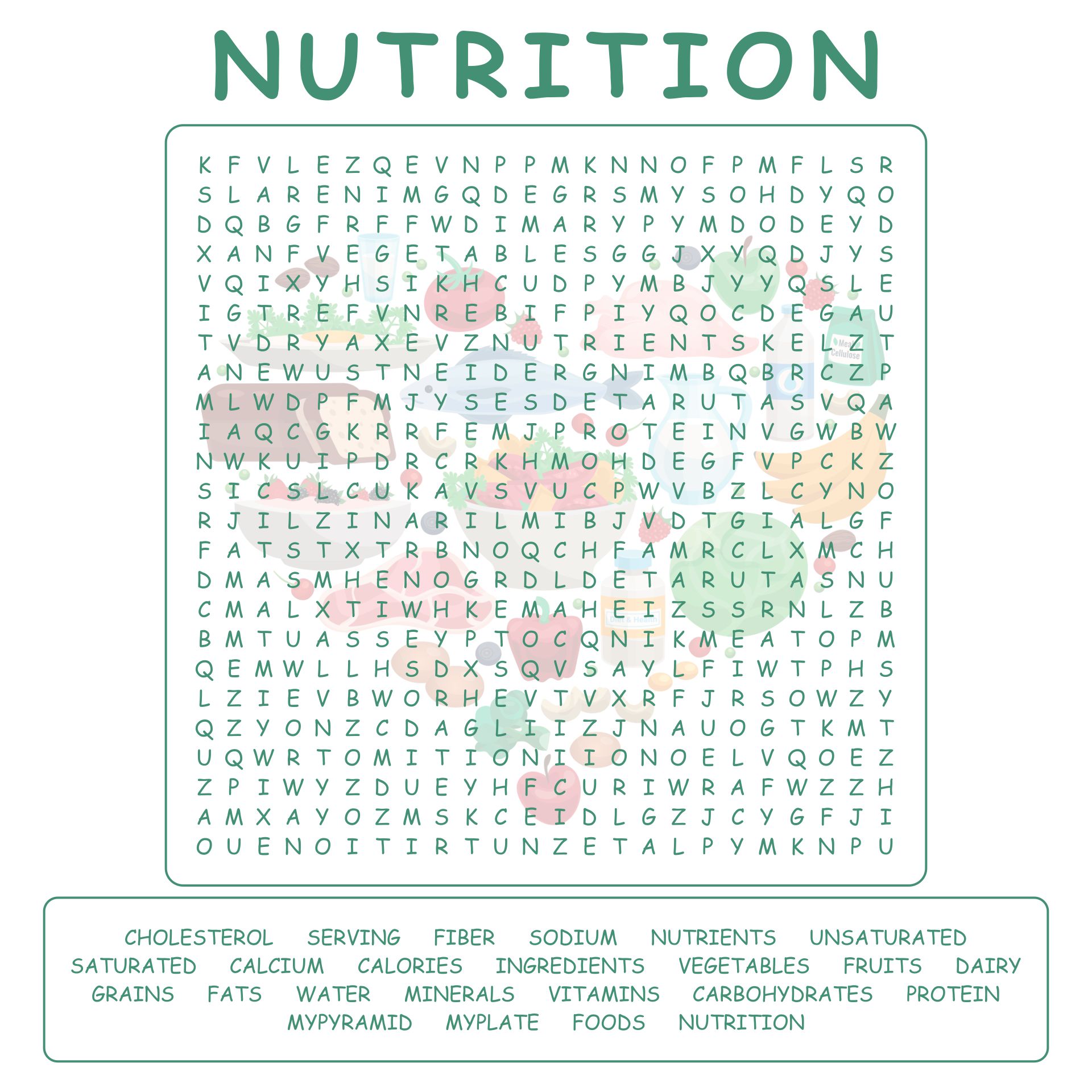 9 Best Images of Wellness Word Search Puzzle Printable - Healthy Eating