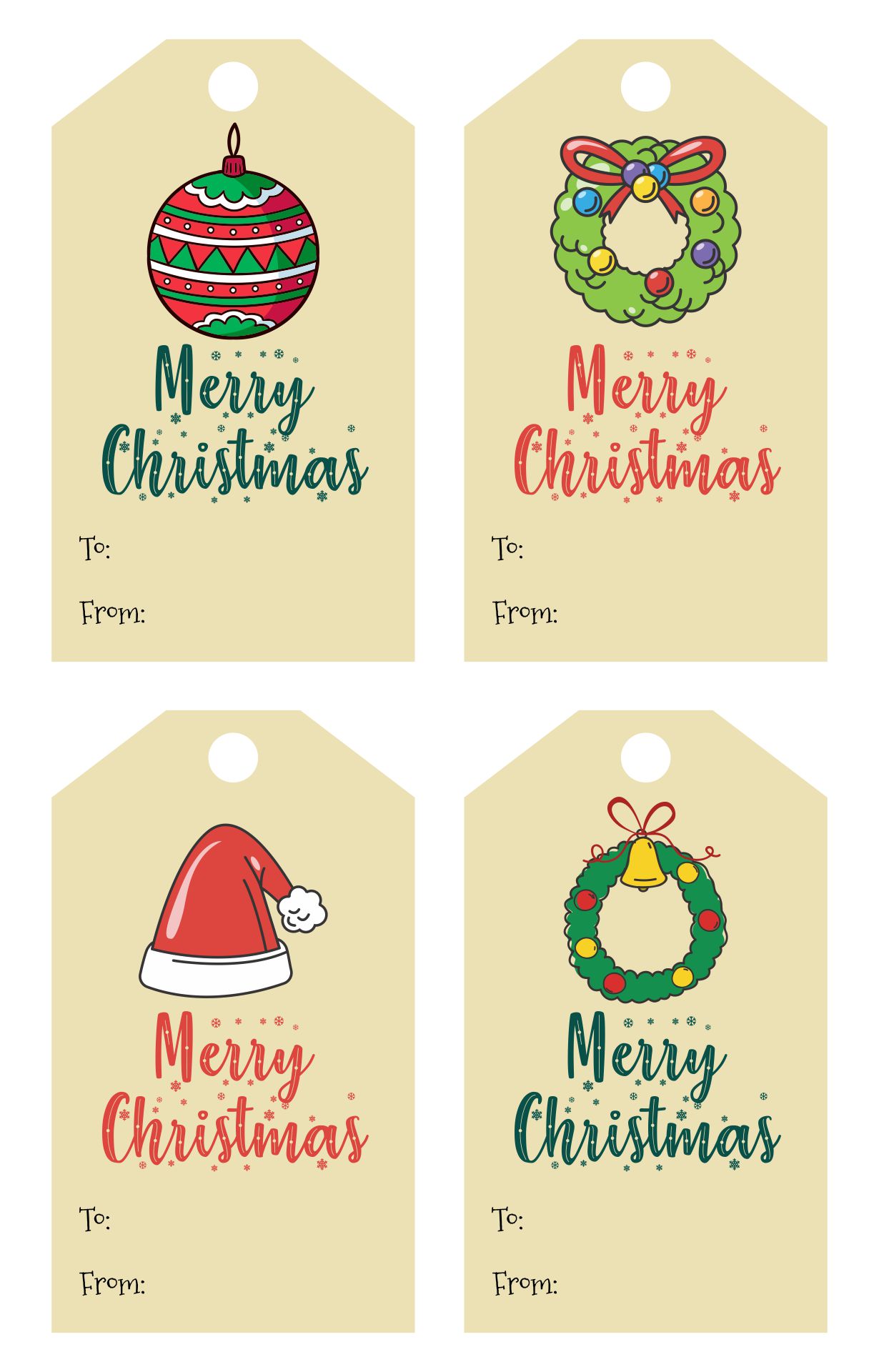 Free Printable Editable Christmas Gift Labels