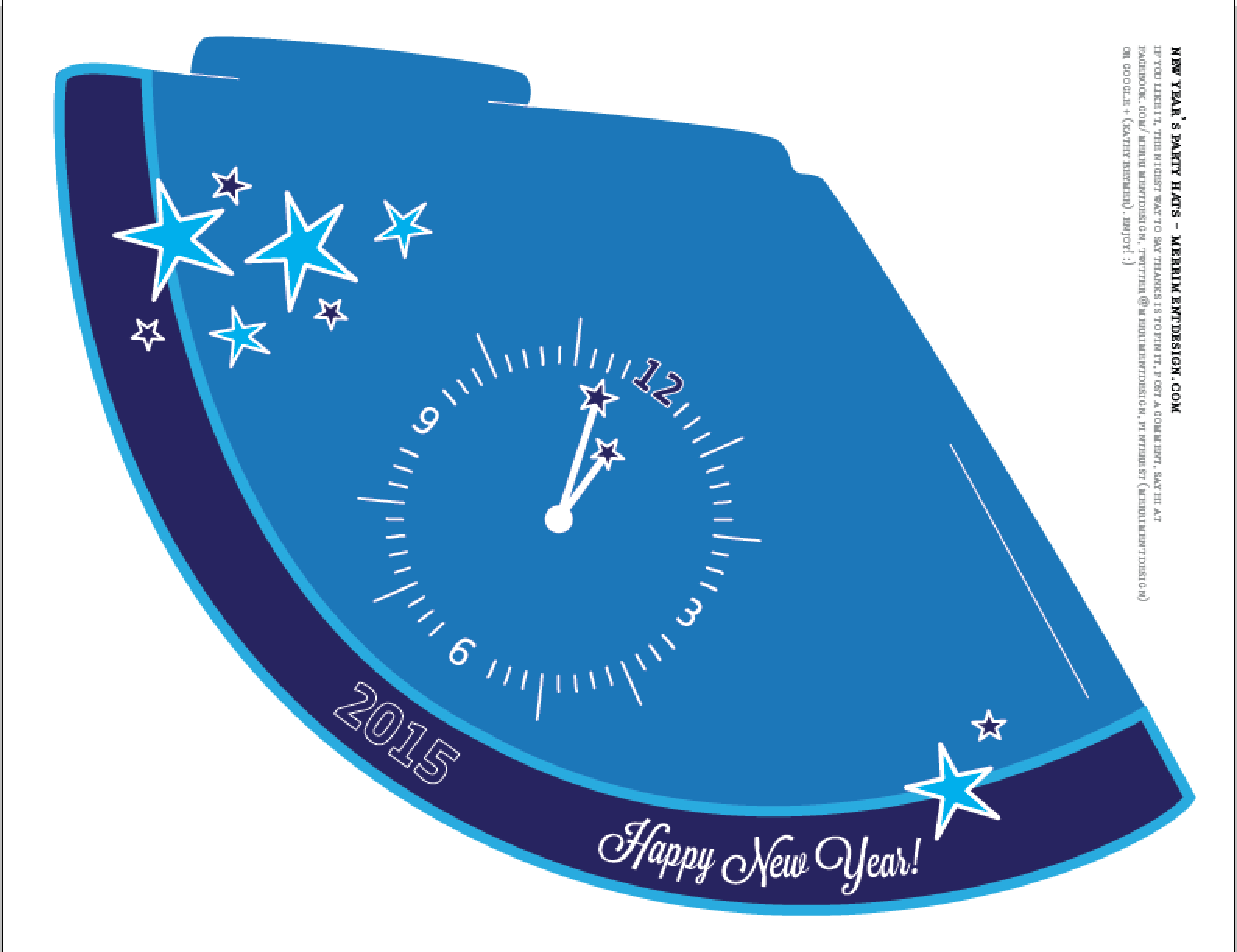 Happy New Year Hat Free Printable