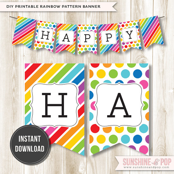 7 Best Images of Rainbow Printables Happy Birthday Rainbow Happy