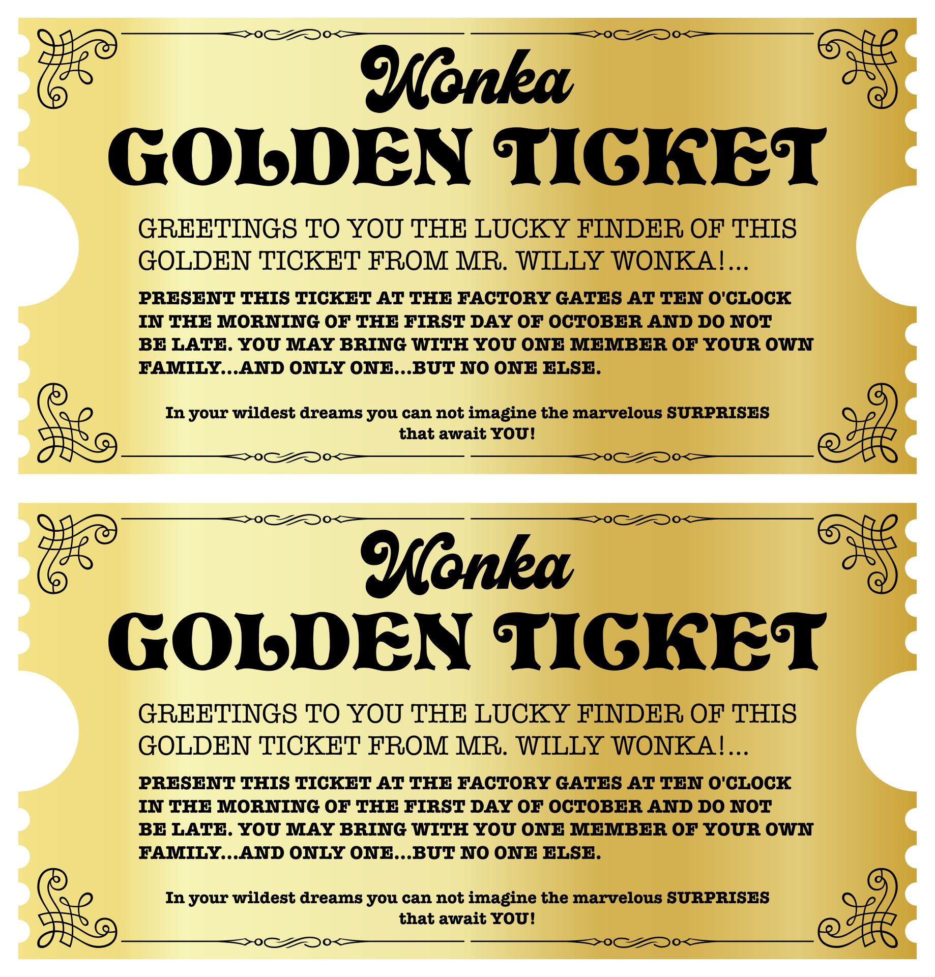 7 Best Images of Editable Printable Wonka Golden Ticket Printable