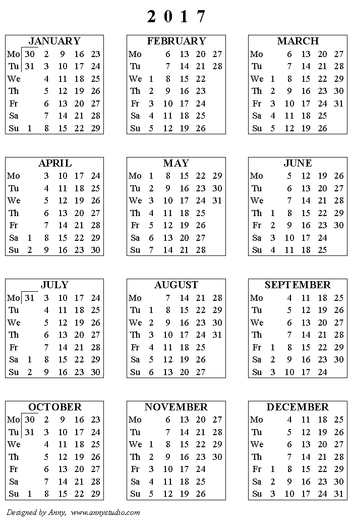 6 Best Images Of Free Printable Yearly Calendar 2018 Only Free