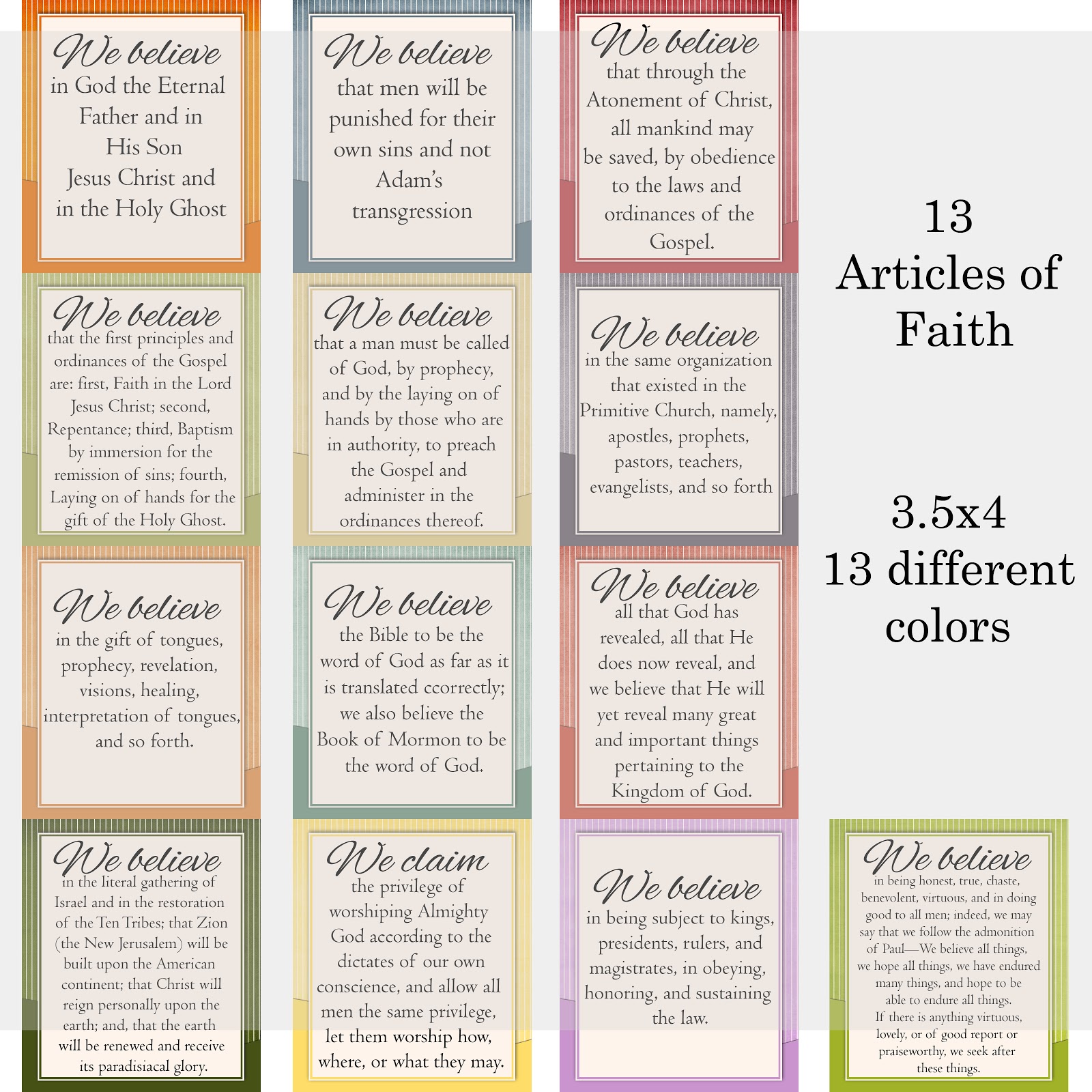 8 Best Images of Games Article Of Faith Printables Printable LDS
