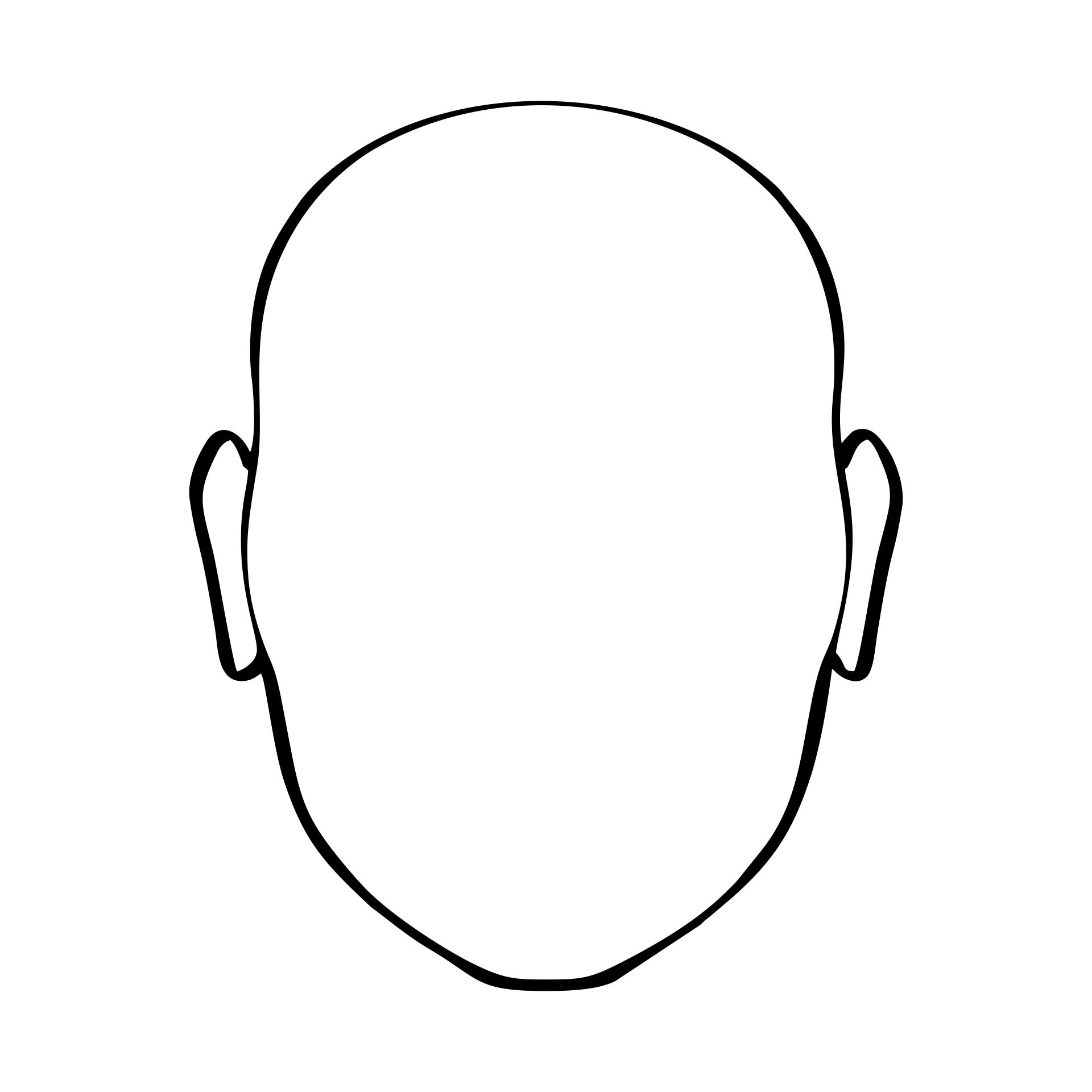6 Best Images of Head Template Printable Human Head Outline Template