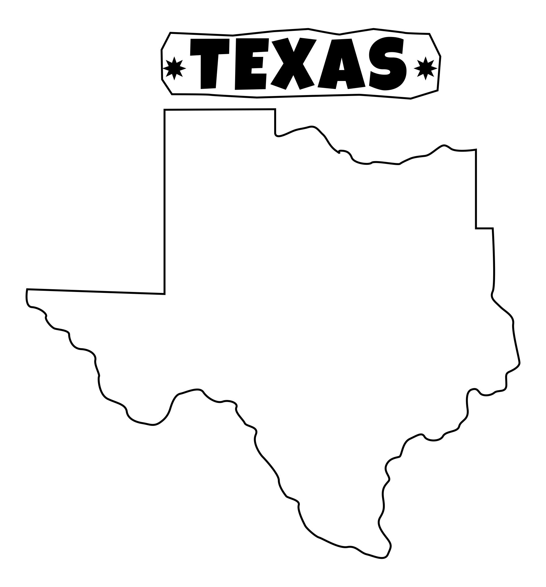 4 Best Images of Texas Map Outline Printable Free