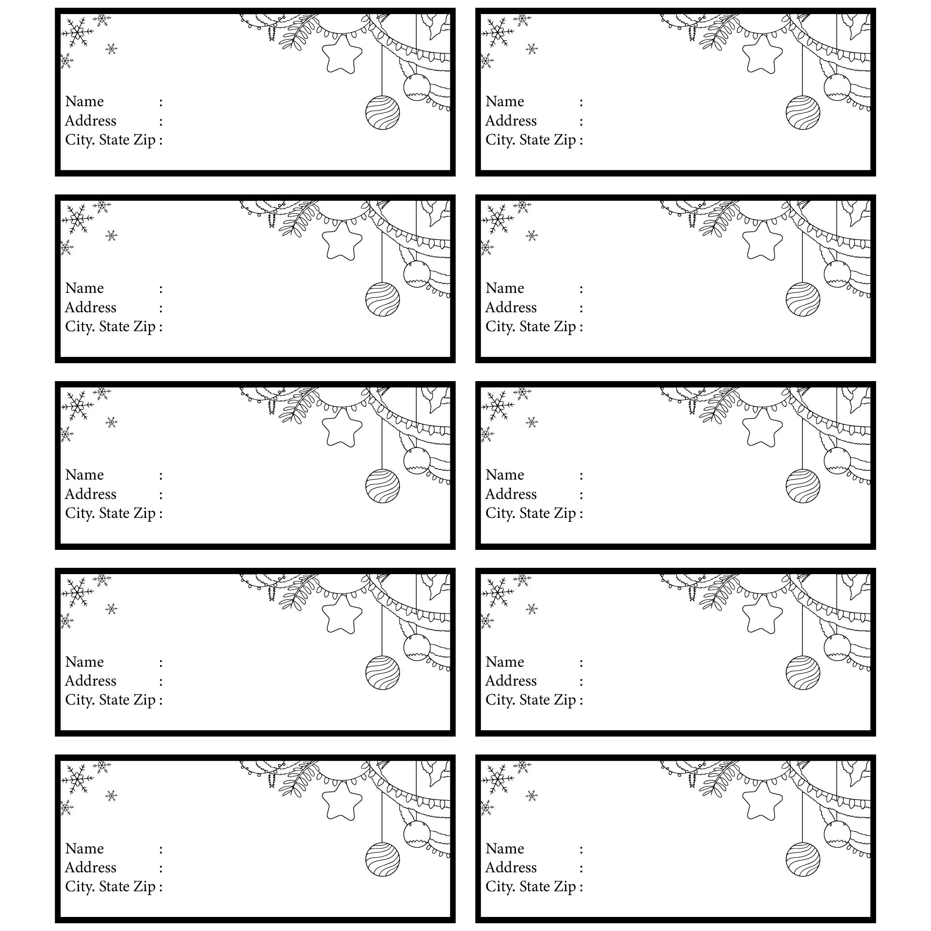 Labels Printable Free