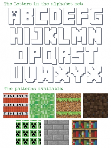 Minecraft Printable Letters Free