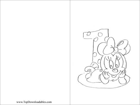 baby 1st birthday coloring pages - photo #6
