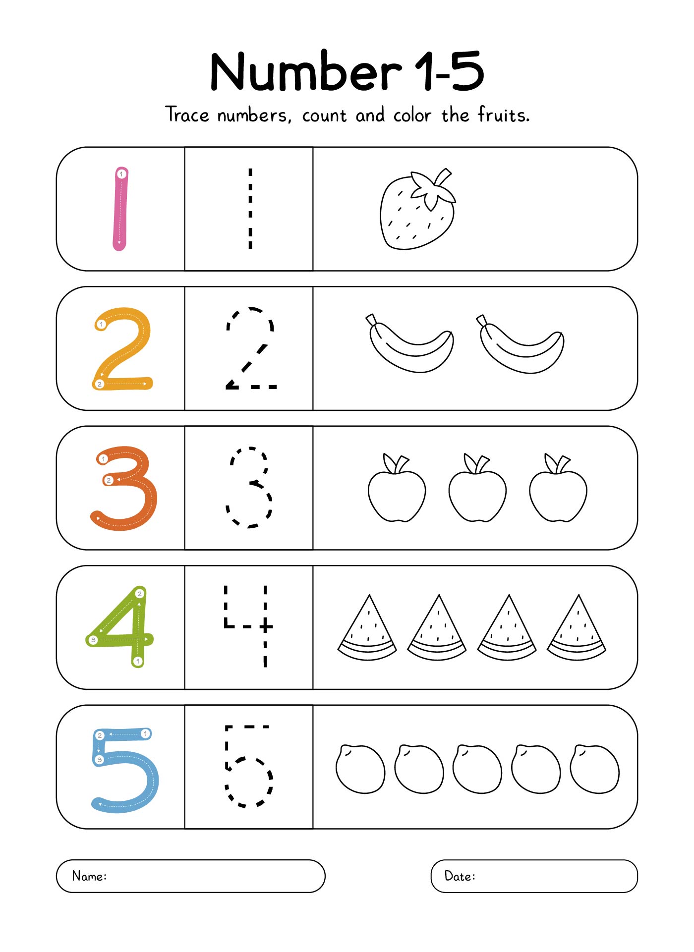 8 Best Images of Printable Number 1 Worksheet - Number One Preschool