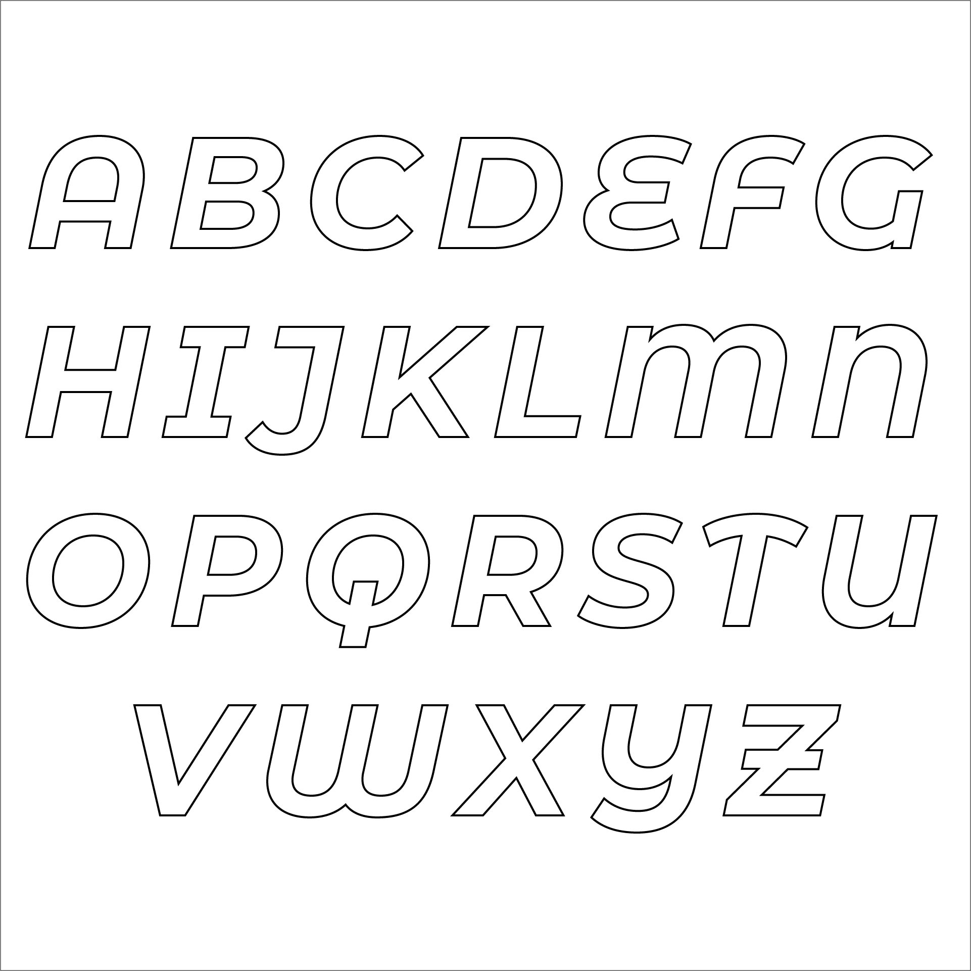 4 Best Images of Free Printable Alphabet Stencil Letters Template
